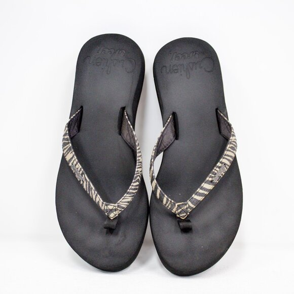 Reef Women's Size 7 Black Star Cushion Sandal Flip Flop Thong Style Open Toe GUC - Picture 7 of 9